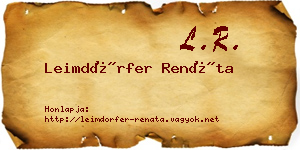 Leimdörfer Renáta névjegykártya